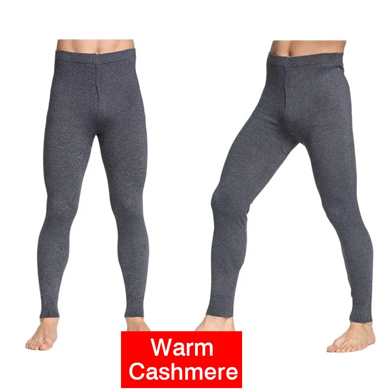 

Осень-зима 2022, вязаное шерстяное кашемировое термобелье для мужчин и женщин, эластичные кашемировые кальсоны, теплые брюки, шерстяные термо...