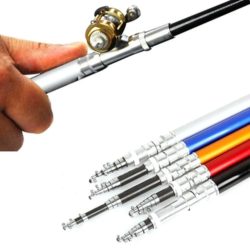 

35% Discounts Hot! Mini Portable Fish Pen Shape Spinning Pole Aluminum Alloy Telescopic Fishing Rod