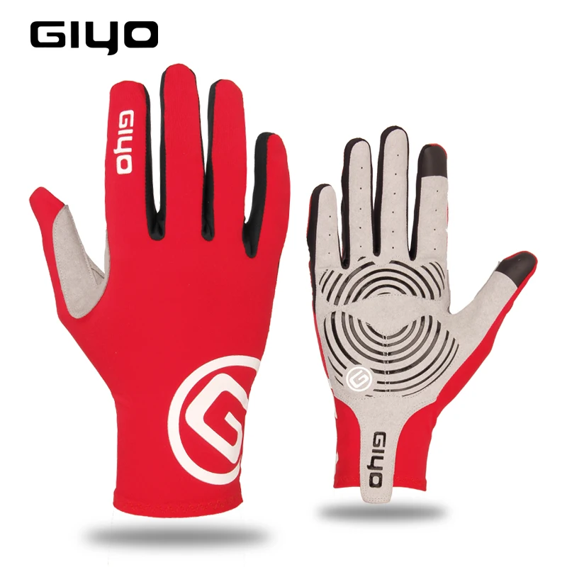 

Giyo Cycling Full Finger Gloves Wind Breaking Touch Screen Anti-slip Bicycle Lycra Fabric Mittens Bicicleta Road Bike Long Glove