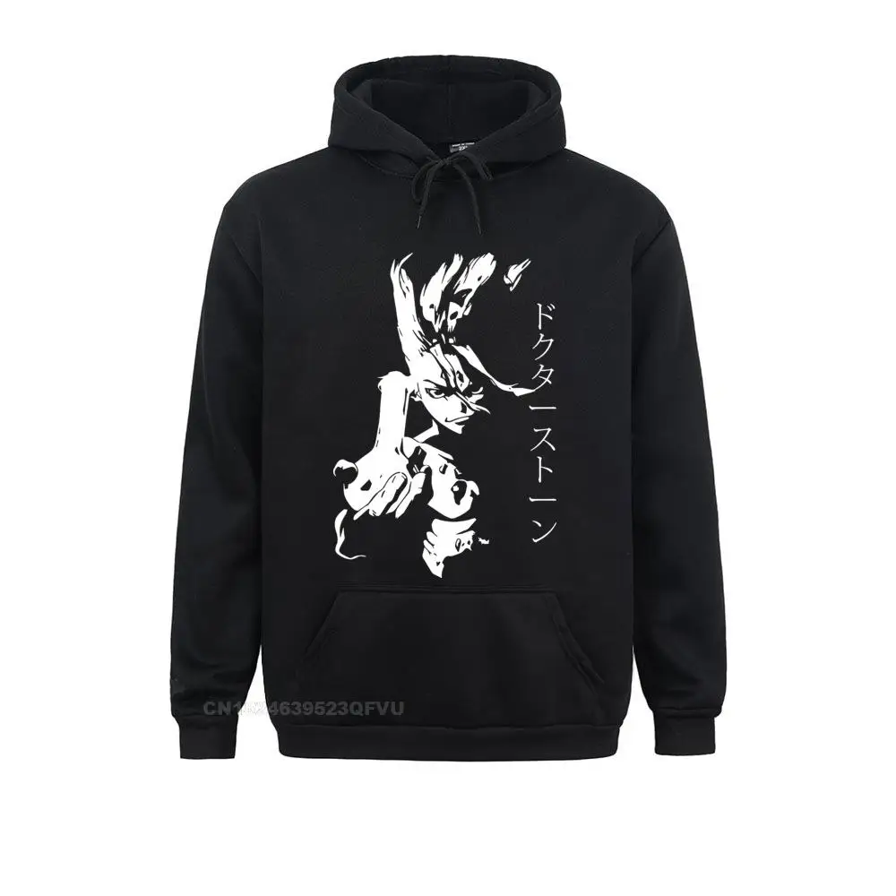 Dr Stone Senku Anime Japanese Manga Hoodie Men Funny Cotton Tees Round Collar Hoodies Tops Pullover Hoodie