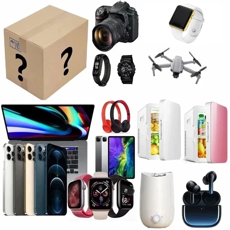 

1 To 3 Pcs Mystery Box 100% Surprise Lucky Gifts Random Item New Year 2022 Blind Box Audio,cell Phone,hair Dryer,notebook Ect.
