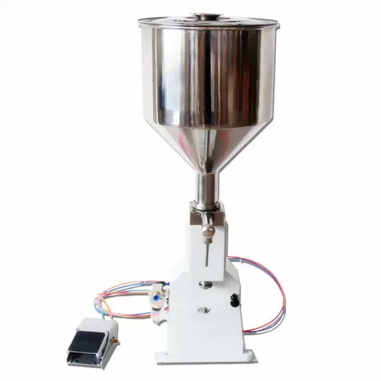 Free Shipping Small Scale Pedal Paste Filler/Pedal Paste Liquid Honey Oil Toothpaste Shampoo LotionPneumatic Filling Machine