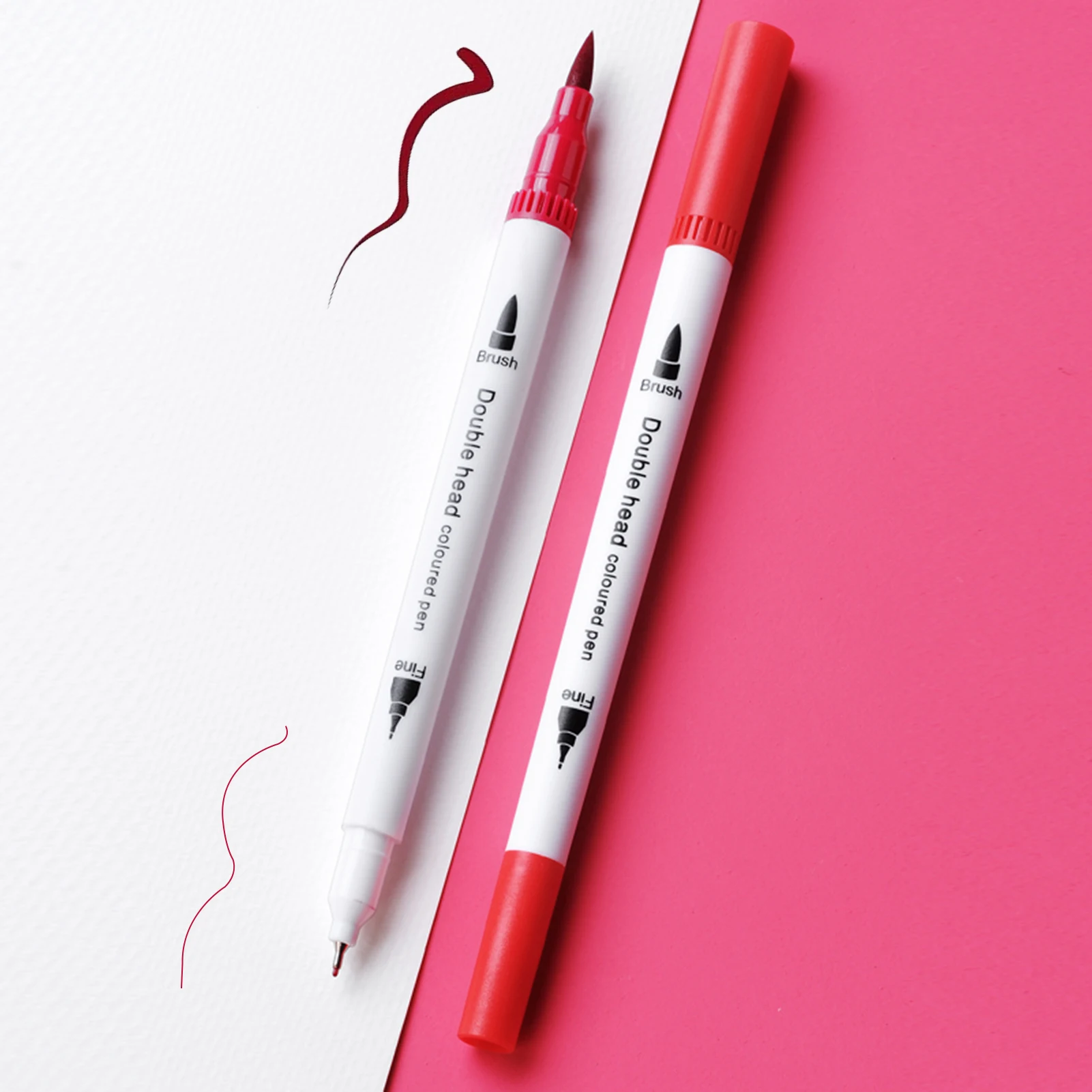 100 цветов Двойные наконечники кисть ручки художественные маркеры и тонкие