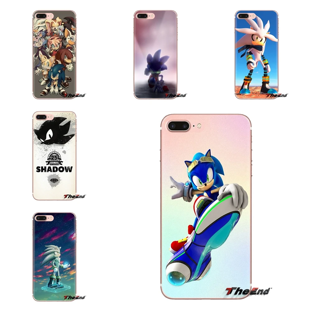 Silver Sonic The Hedgehog Shadow For Samsung Galaxy S3 S4 S5 Mini S6 S7 Edge S8 S9 S10 Plus Note 3 4 5 8 9 Transparent Soft Case |