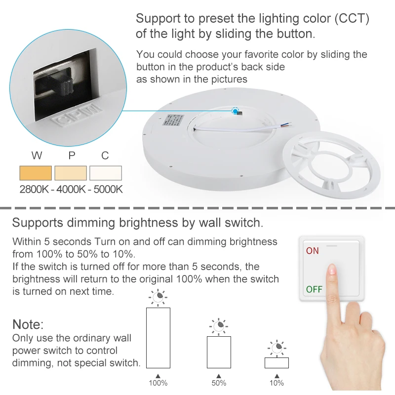 $20.71 LED Ceiling Light Dimmable 12W 18W 24W 32W 220V With 3 Color Adjustable For Bedroom Livingroom Bathroom Modern Ceiling Lamp