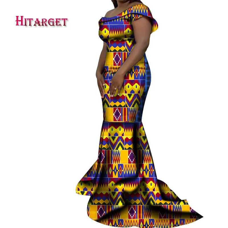 2020 New Fashion Afriac Dresses for Women Dashiki Print Floor-length Dress Traditional African Clothing Party Long Dress WY7166