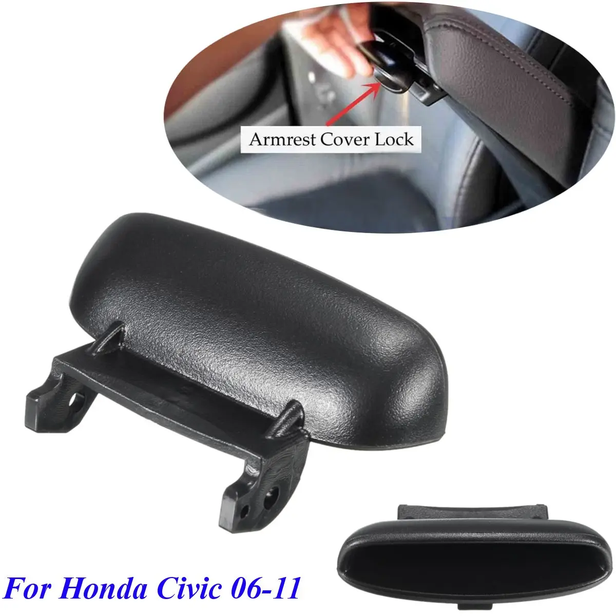 Черный Автомобильный подлокотник крышка замок центральная консоль защелка