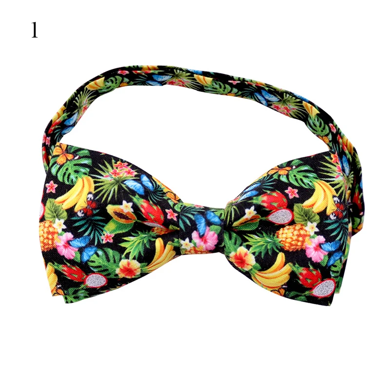 

New Dog Collar Fashion Pet Accessories Tropical Fruit Print Dog Bow Tie Summer Flamingo Pet Cat Collar Small Dog Bowties Collar