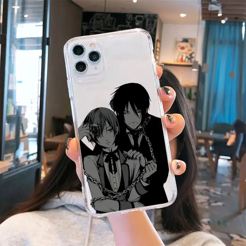 

Black Butler anime Phone Case Transparent soft For iphone 5 5s 5c se 6 6s 7 8 11 12 plus mini x xs xr pro max