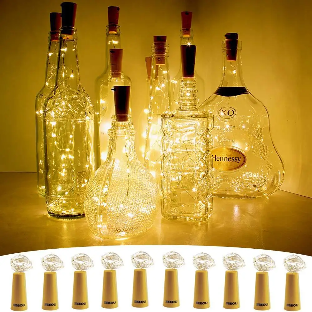 

Wine Bottle Copper Wire Led Lights Fairy Lights Garland Street Christmas Decoration Christmas Lights Garland Battery Navidad