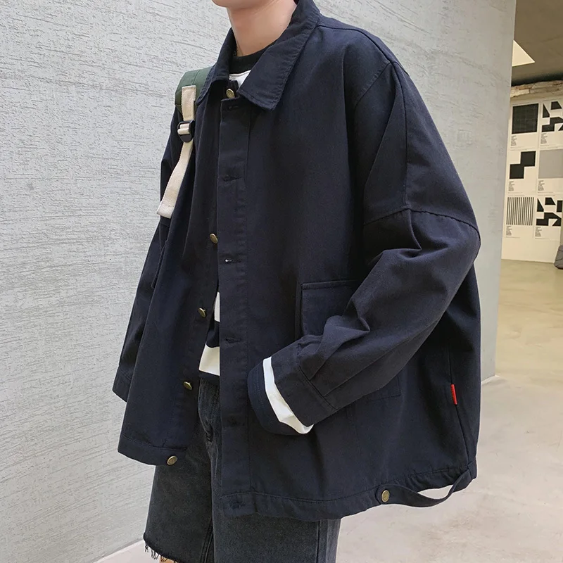 2019 осень и зима новая мужская вымытая Рабочая куртка модная повседневная