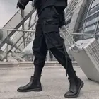 Брюки-карго мужские черные, джоггеры, спецназ, уличная одежда в стиле Харадзюку, стиль милитари, Techwear, повседневные брюки-карандаш в японском стиле