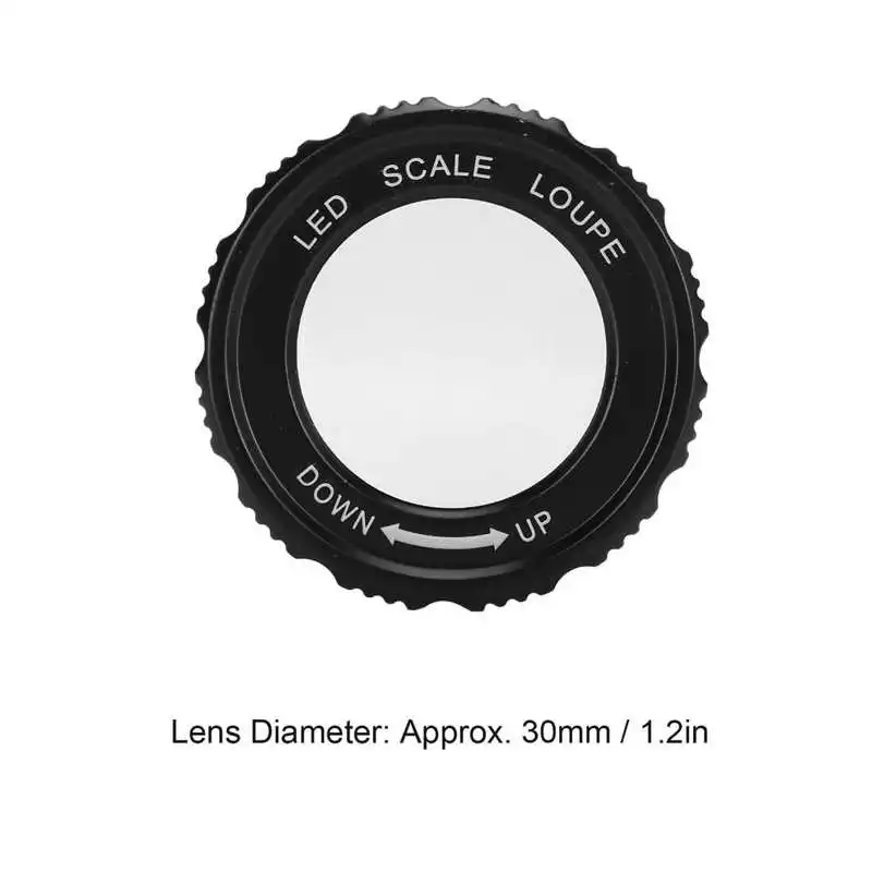 30X оптика лупа со шкалой 3 Светодиодный УФ лампы портативный регулируемый