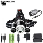 Налобный фонарь, с 5 мощными светодиодными лампами и аккумулятором 18650