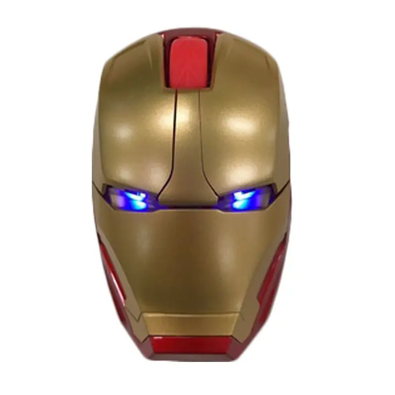 gold mouse Железный человек мышь беспроводная мышь игровая мышь, игровая компьютерная мышь кнопка бесшумный щелчок 800/1200/1600/2400 точек/дюйм Регулируемый компьютерный - Цвет: gold mouse