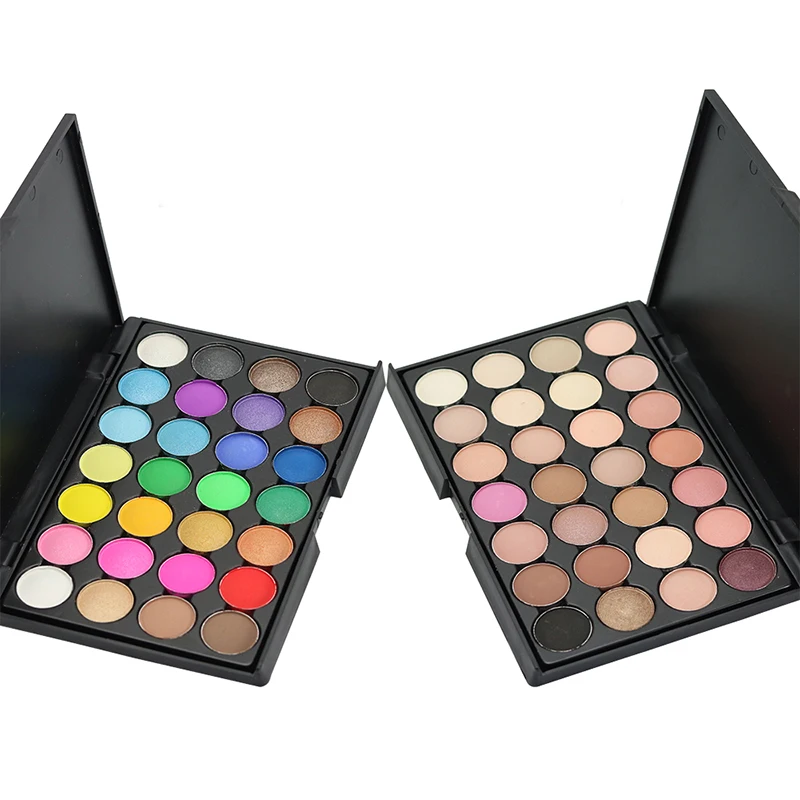 28 Shimmer Matte Colors Eyeshadow Palette Makeup Glitter Pigment Smoky Waterproof Cosmetics TSLM1 |
