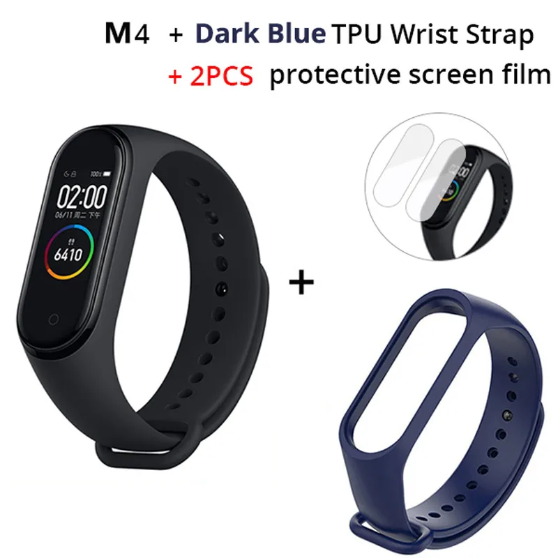 RGLM M3 смарт-браслет Фитнес трекер Смарт-браслет-трекер крови Давление Bluetooth Смарт-часы спортивные часы - Цвет: Black Blue strap