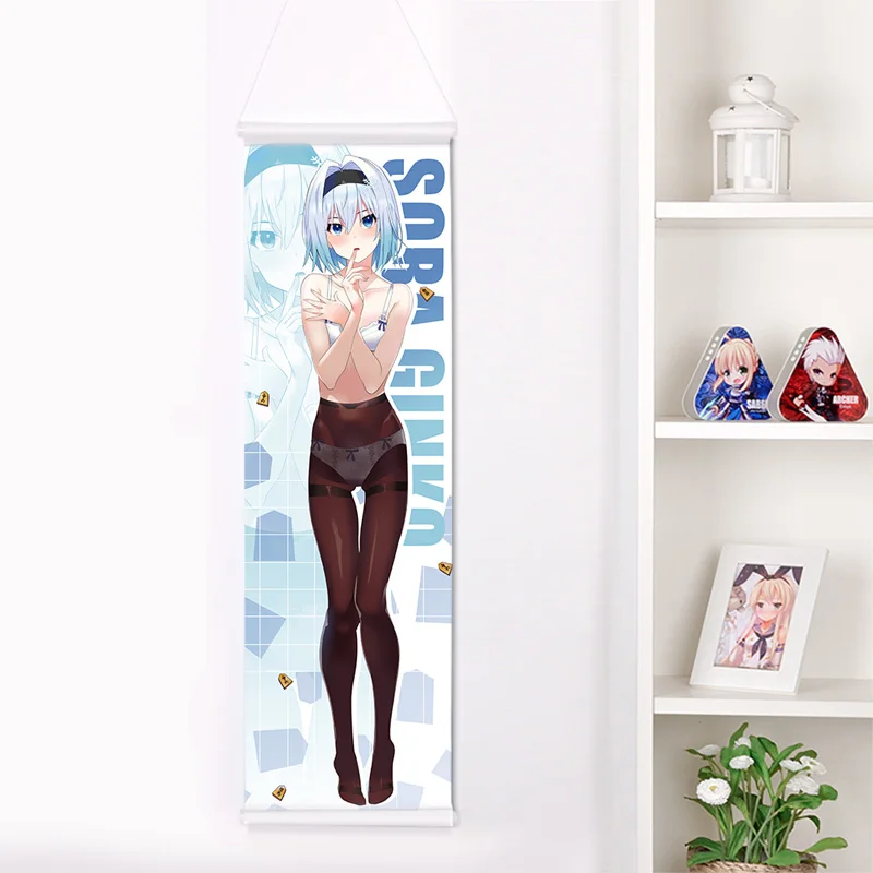 

Anime Cartoon ryuuou no Oshigoto Peach Skin Velvet Rectangle Flat Wall Scroll Painting Poster Print 150*50cm