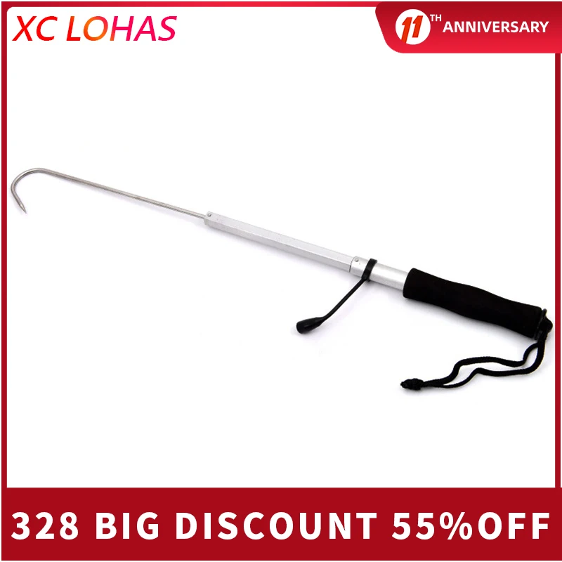 60 см телескопическая рыболовная копье крючок из нержавеющей стали рыболовный Gaff