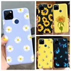 Мягкий чехол-бампер для OPPO Realme C25, C 25, realmeC25, oppo C25, 6,5, дюйм, ромашка