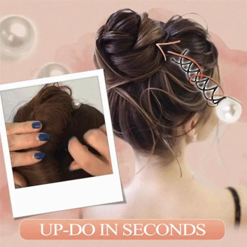 10 шт. Винтовая шпилька для волос с жемчугом