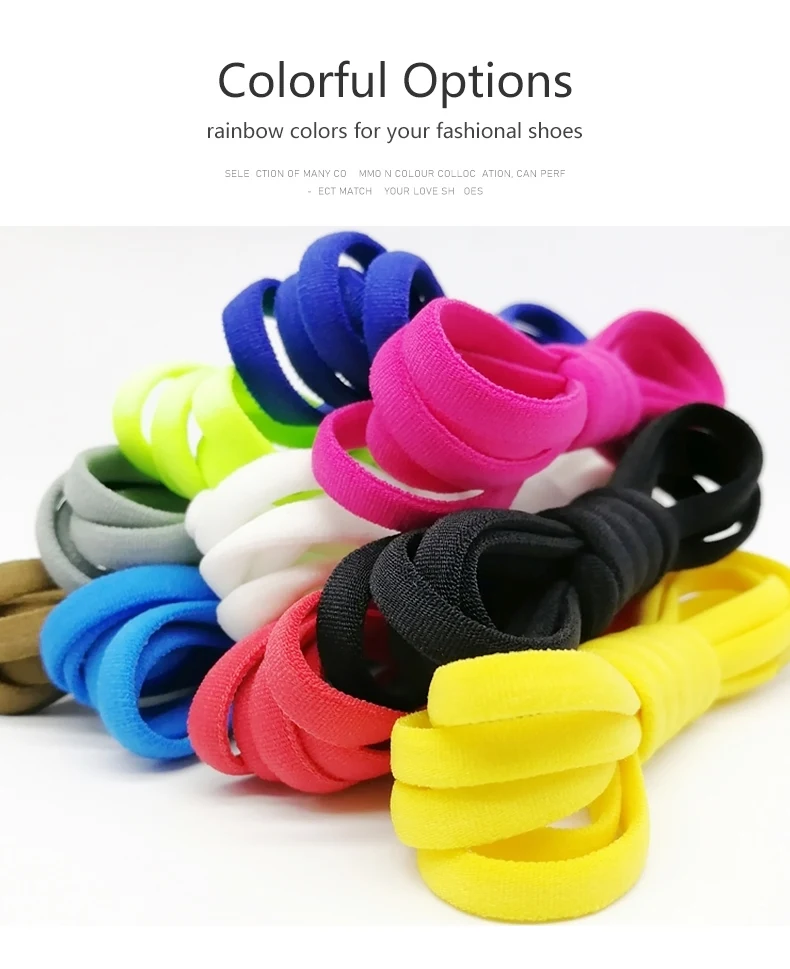

Elastic No Tie Shoelaces Semicircle Shoe Laces For Kids and Adult Sneakers Shoelace Quick Lazy Metal Lock Laces Shoe Strings