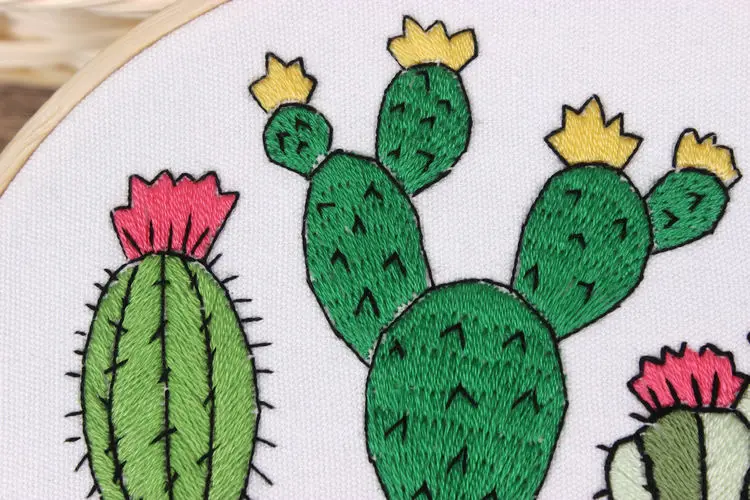 

Savage Growth Handmade DIY Fabric Novice European Embroidery Flower Material Kit Needle Thread Kit