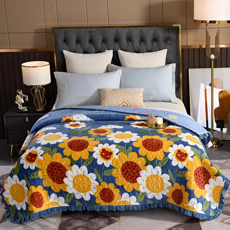 

Soft Thicken flannel Bedspread on the bed linen Winter bed cover quilted Linens blanket Bedspreads for bed sheet sofa bed Plaid