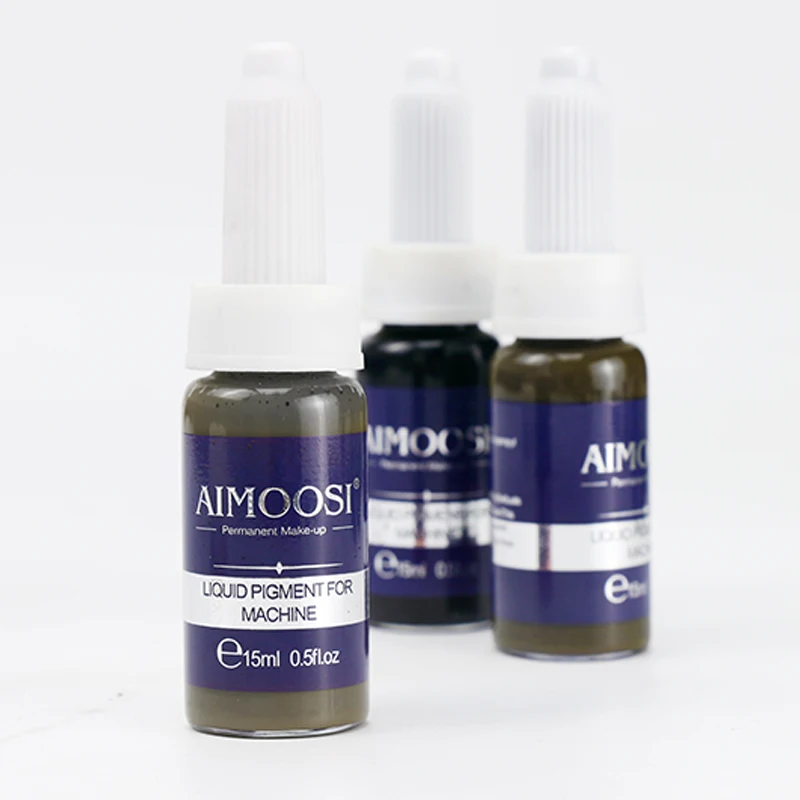 Жидкий полуперманентный пигмент Aimoosi для макияжа бровей подводки глаз тату