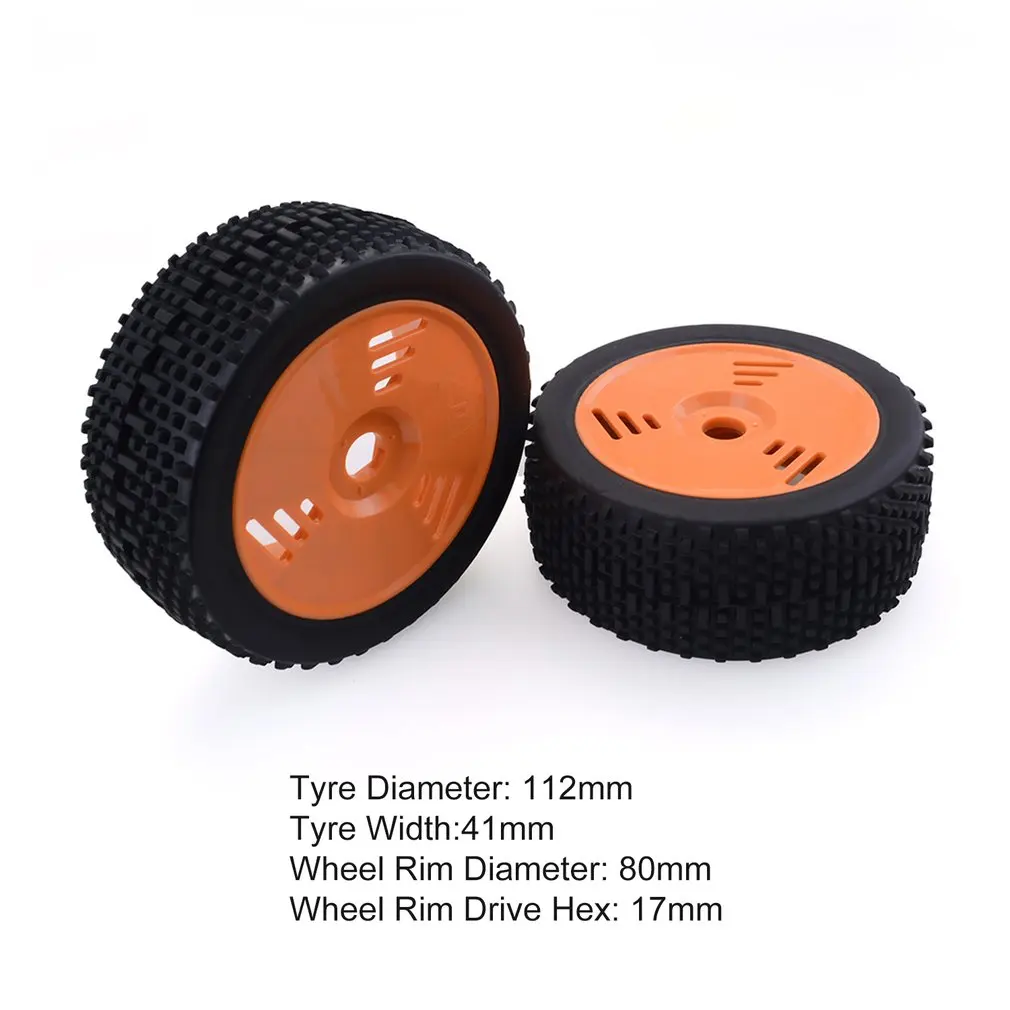 2 шт. 1/8 RC автомобильные резиновые шины пластиковые колеса для Redcat Team Losi VRX HSP Carson
