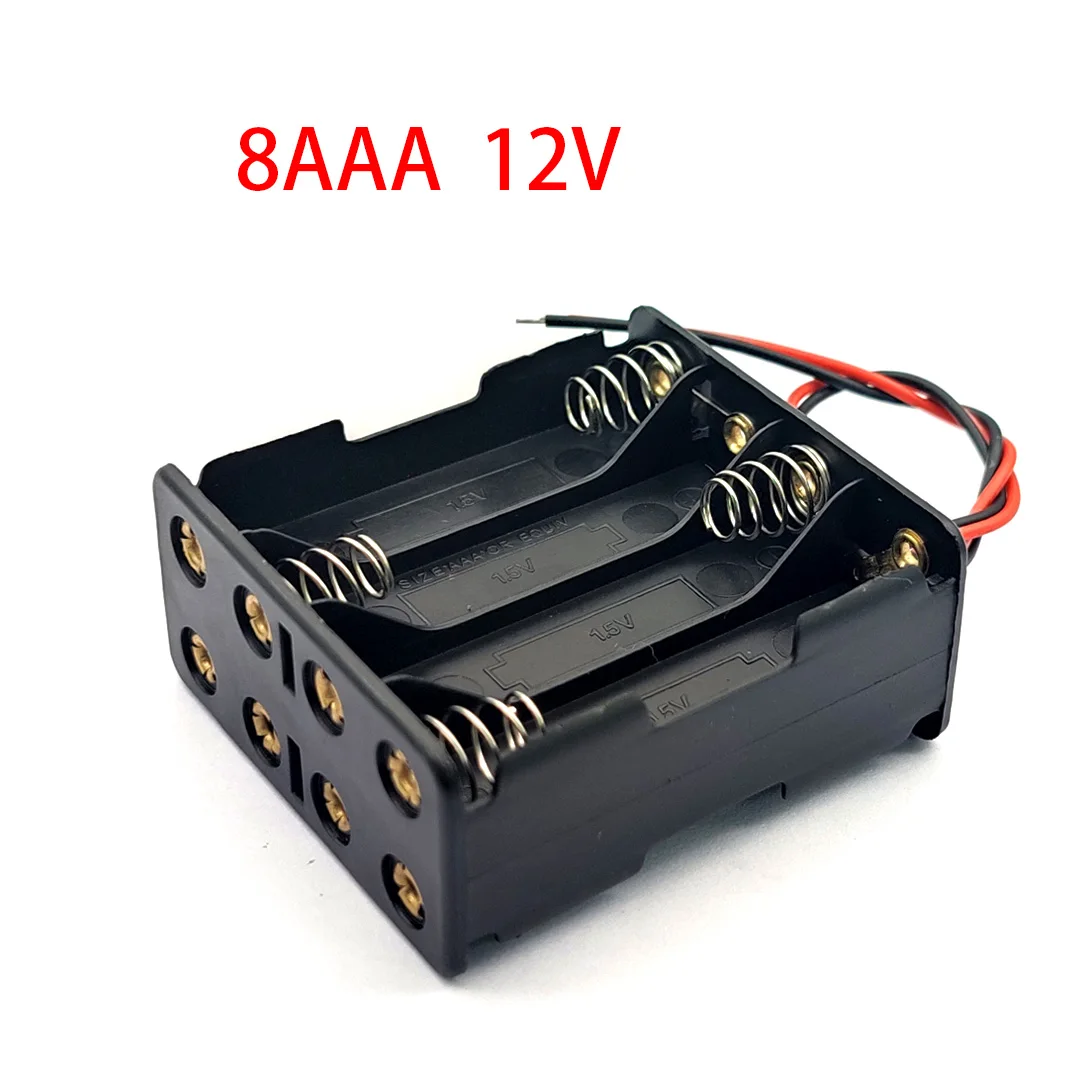 8 x AAA 12V батарейный блок назад к задней панели держатель 8AAA чехол для аккумулятора