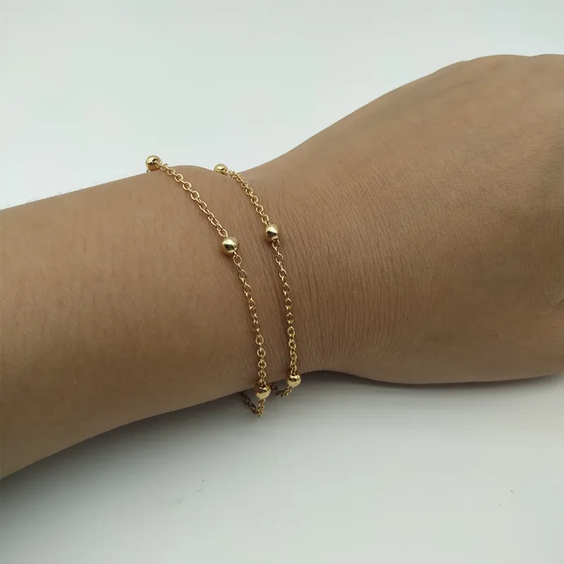 Новый простой браслет цепочка в виде миналиста для женщин крошечные бусины