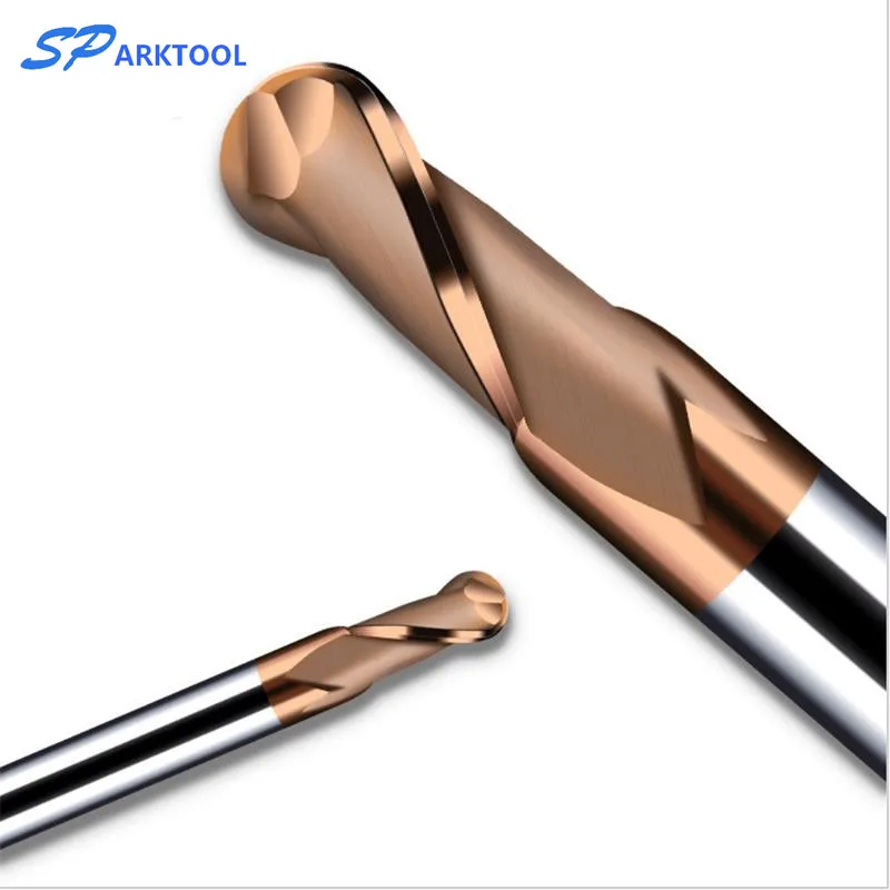 HRC65 шаровая носовая фреза карбидная Концевая с покрытием из сплава Вольфрамовая