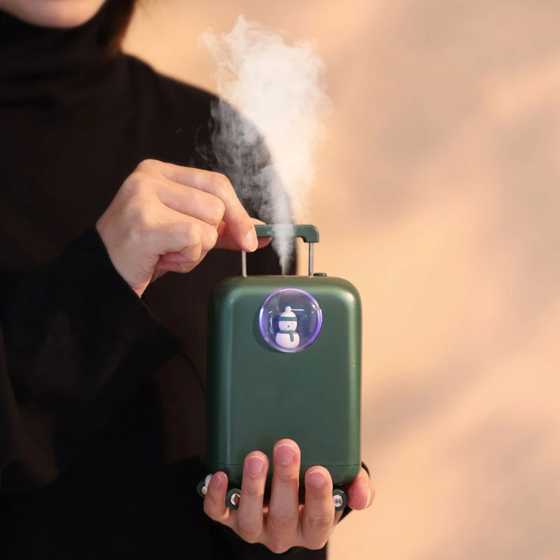 

Creative Luggage Humidifier Diffuser Ultrasonic Mute Household Air Humidifier Purifier Mini USB Diffuser Desktop Mini Mist Maker