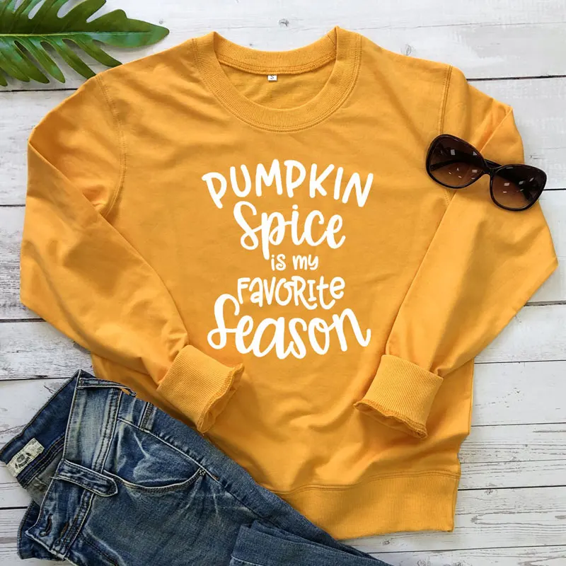 Повседневный свитер с длинными рукавами и принтом тыквы специй пуловер надписью