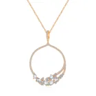 Кулон с фианитом для женщин, подходящая одежда, модная простая Женская, бесплатная доставка, оптовая продажа