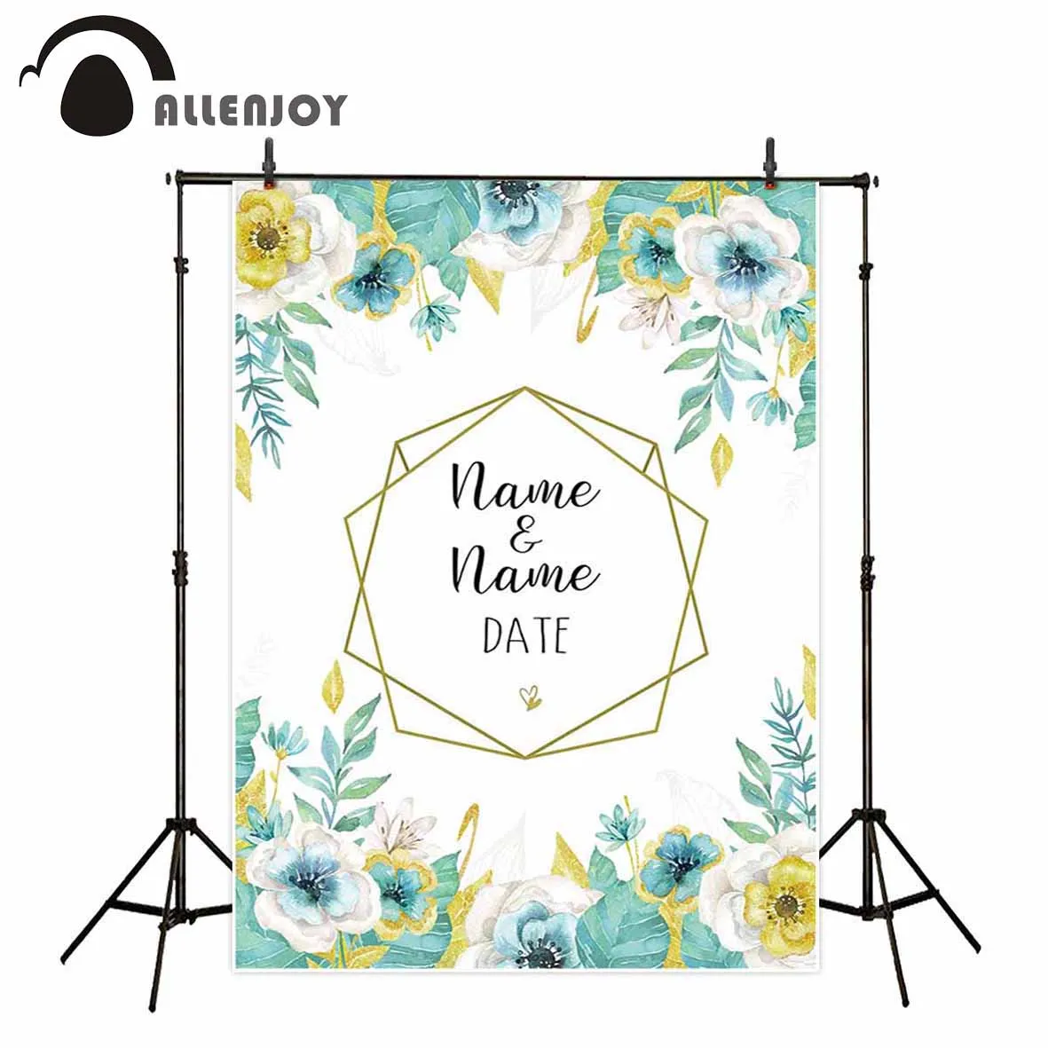 Allenjoy акварельный фон для свадебной вечеринки Цветы Листья геометрический