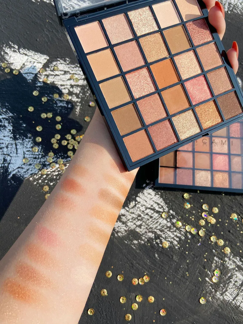 GUICAMI 25 Colors Matte Shimmer Nude Eyeshadow Powder Makeup Palette Eye Pigmented Make Up New Warm Earth Color |