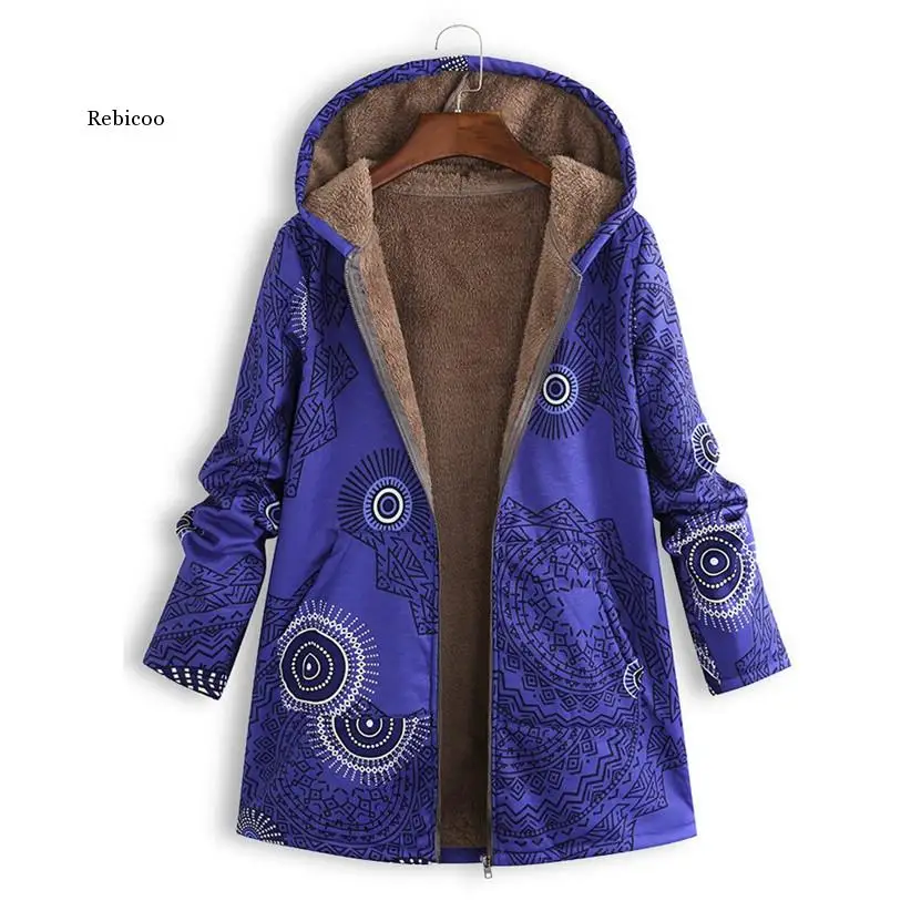 Пальто женское зимнее фольклорное на заказ хлопковые куртки с капюшоном