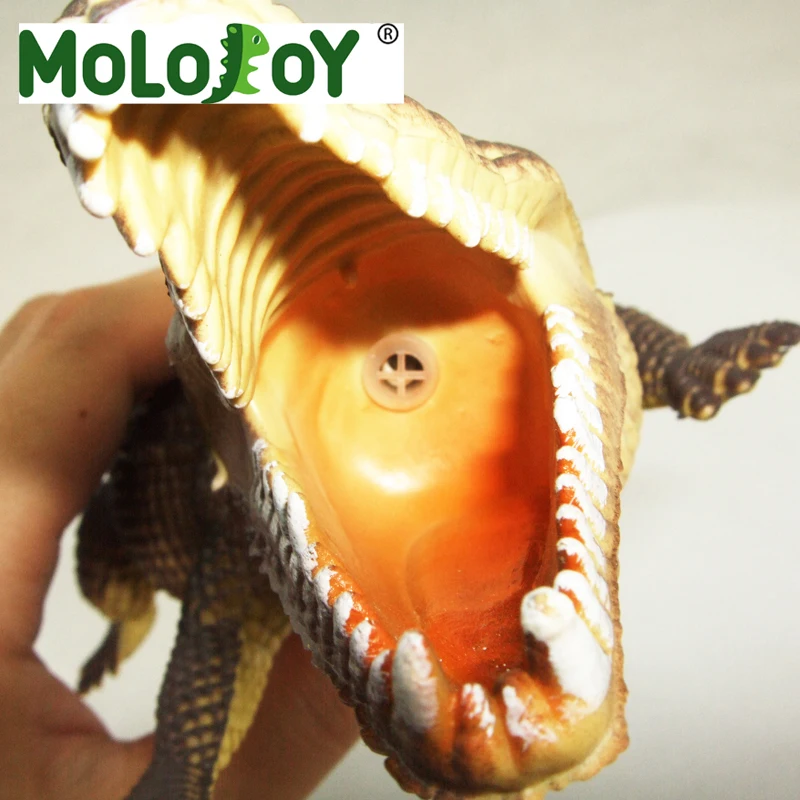 

MoloJoy Simulation Crocodile Figurine Animal Action Figure Toys Plastic Wild Life Model Educational Gift