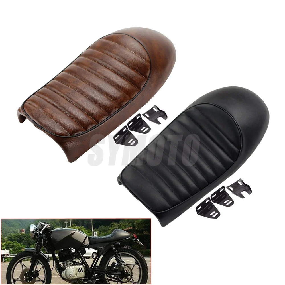 

Motorcycle Cafe Racer Seat Custom Vintage Hump Saddle Flat pan Retro Seat For Honda CB125S CB200 CB350 CL350 CB400 SS CB500 CB75