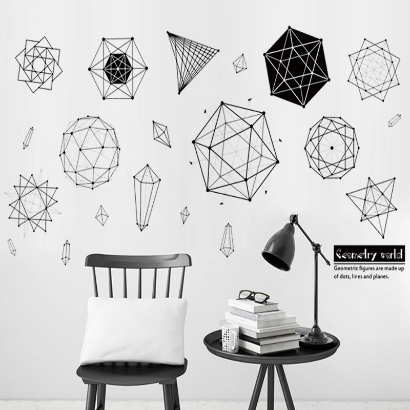 Geometric Mountain Triangle Wall Stickers For Kids Nursery Decor Decal Art Mural | Дом и сад