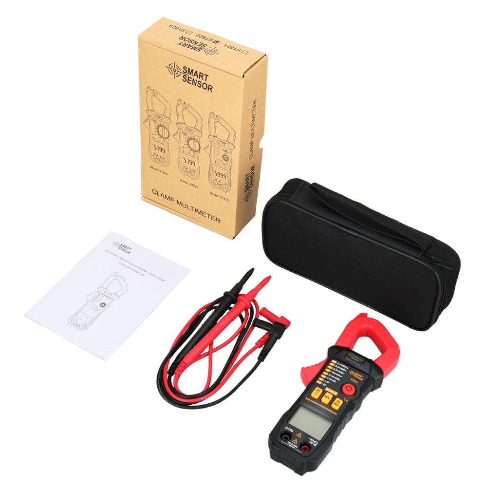 Цифровые токоизмерительные True RMS AC DC Напряжение амперметр тока вольтметра термометр Омметр тестер Бесконтактный цифровой мультиметр
