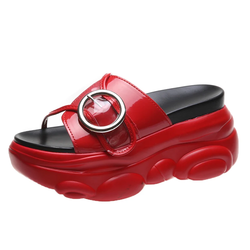 

Summer Women Wedge Sandals Transparent Shoes Woman 2021 New Casual Super High Heels Platform Ladies Slides Female Leisure Wedges