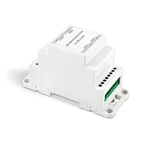 new din rail led dmx signal amplifier dmx512 power repeater dc12v 24v input 2 channel output track mounting bc 812 din
