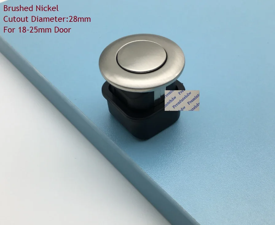 Round Brush Nickel 4 шт./партия, потайная, светящаяся на весну, выдвижная ручка шкафа, RV Yacht Caravan Gun, черный, золотой, жемчужный, бронзовый, квадратный, круглый - Цвет: Round Brush Nickel