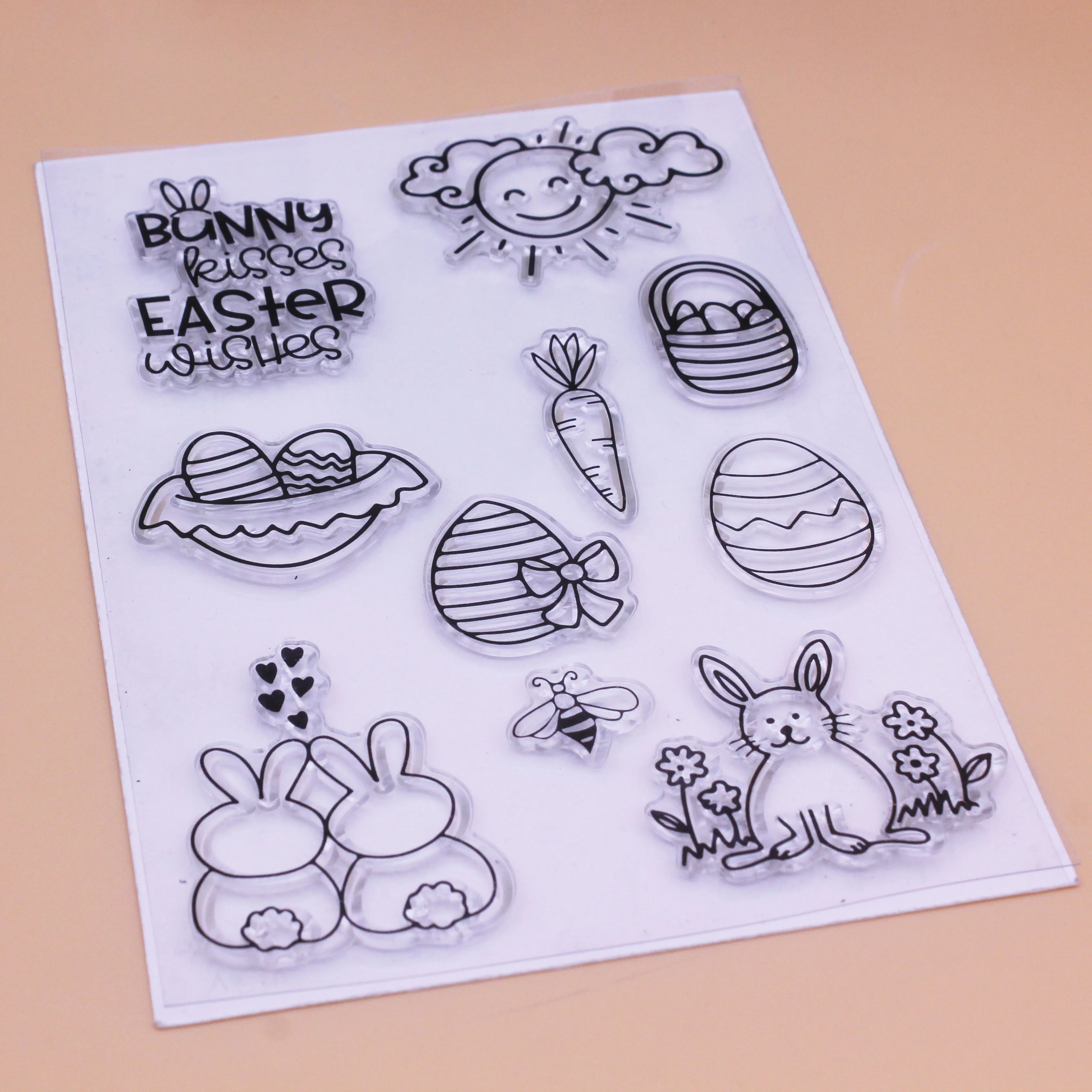 Прозрачные наклейки Кролик пасхальные яйца настроения Скрапбукинг карты Альбом