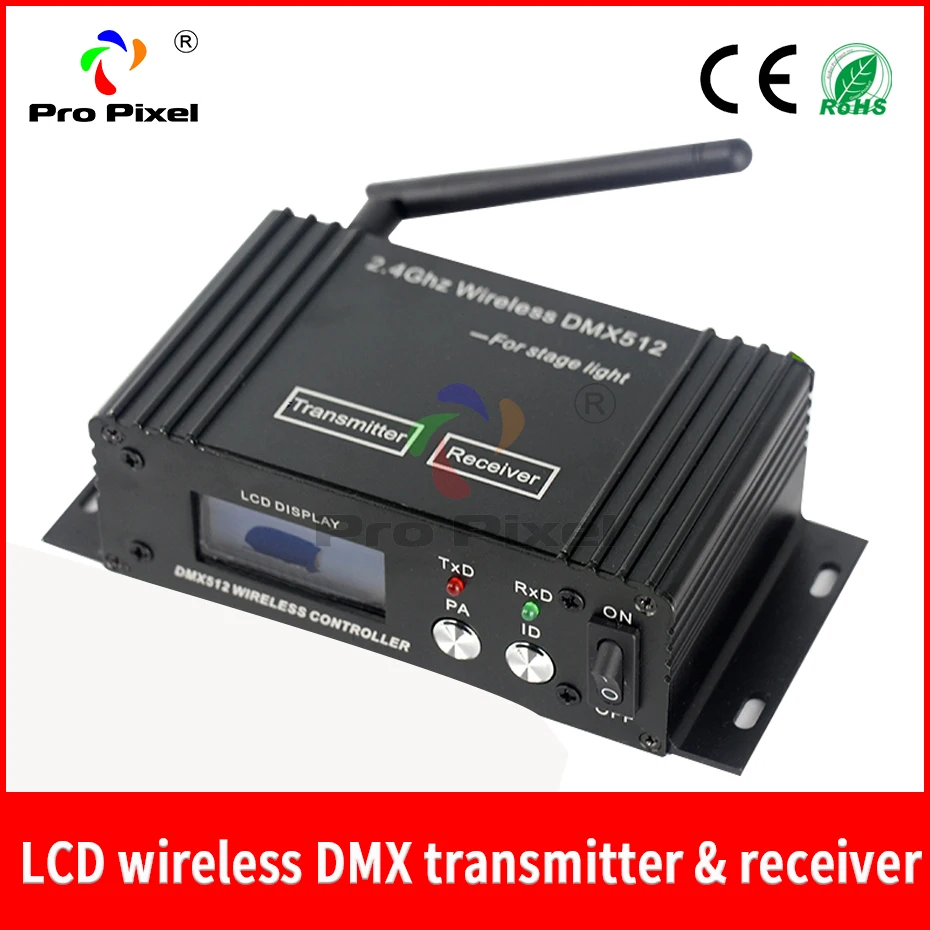 1 шт. 2 4g Ism Dmx беспроводной жк-дисплей и ресивер для освесветильник сцены