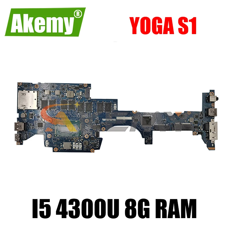 

Akemy ZIPS1 LA-A341P материнская плата для ноутбука Lenovo Thinkpad Йога S1 Материнская плата ноутбука процессор I5 4300U 8G RAM 100% тесты работы