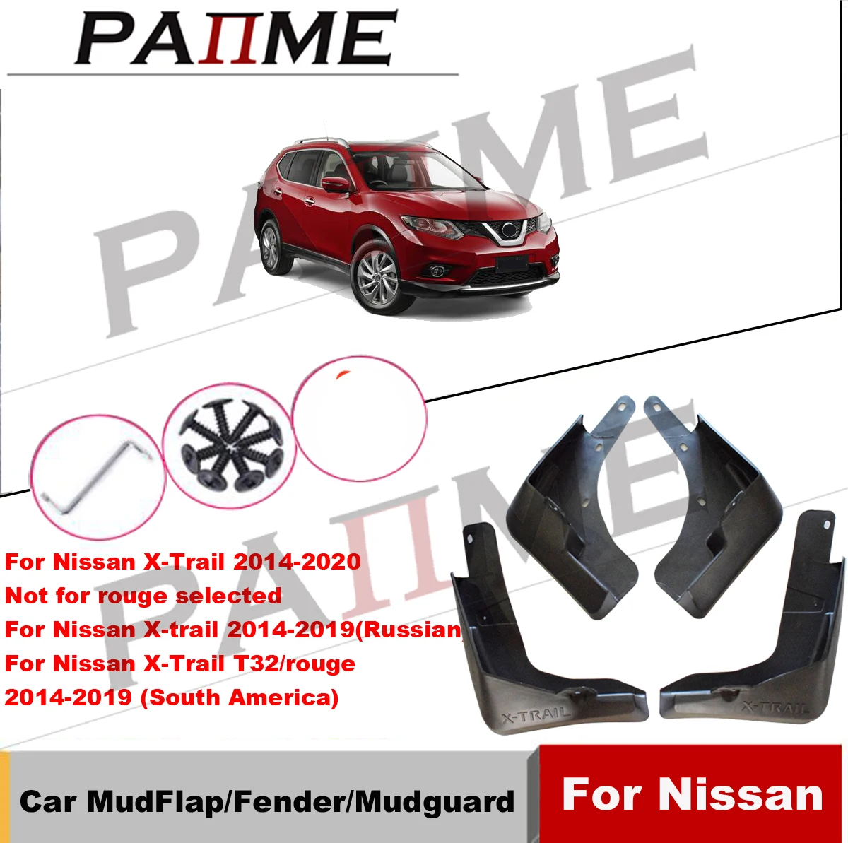 

4 шт., Автомобильные Брызговики для nissan xtrail x-trial 2008-2020